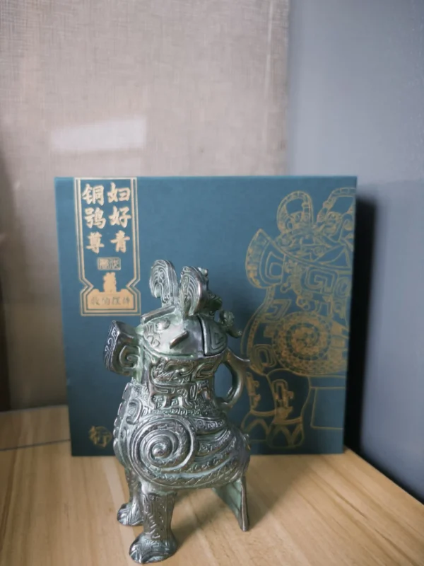 13th-Century BCE Owl Zun – Modern Reproduction Sculpture