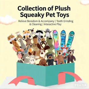 Indestructible Plush Dog Toys for Aggressive Chewers – Interactive Chew Toy for Teething, Dental Cleaning & Boredom Relief