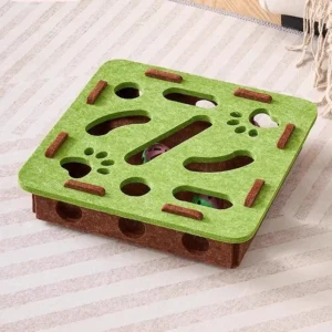 Interactive Cat Puzzle Toy with Balls & Bell – Peek Hole Plate for Indoor Cats, Boredom Relief & Enrichment Toy - Image 2