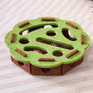 Interactive Cat Puzzle Toy with Balls & Bell – Peek Hole Plate for Indoor Cats, Boredom Relief & Enrichment Toy - Image 4
