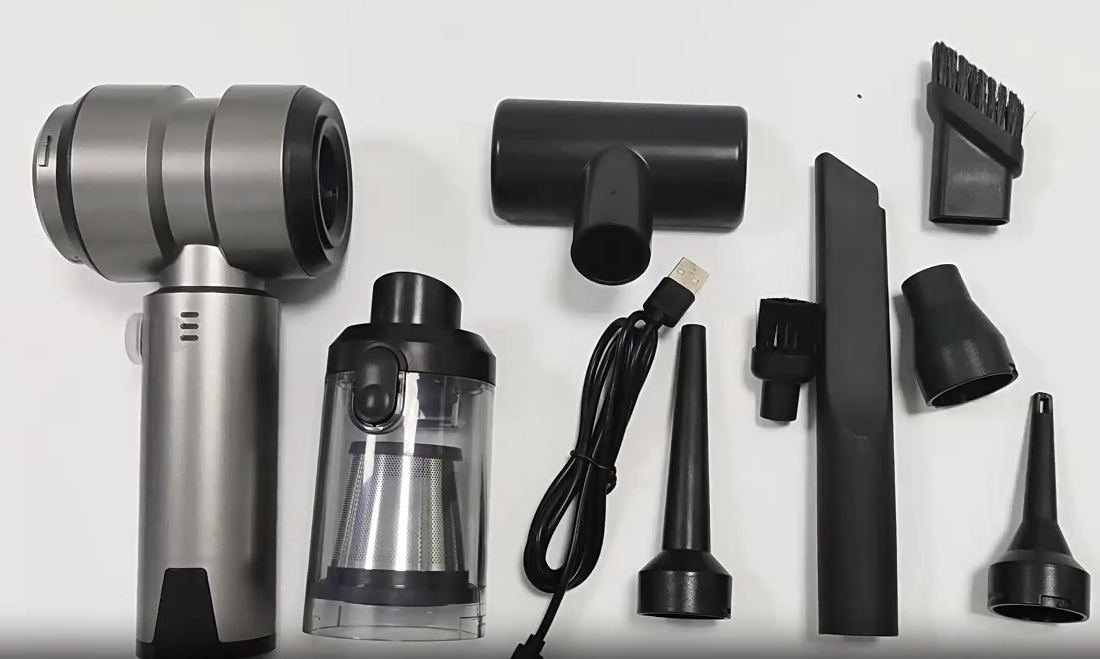 4-in-1 Cordless Car Vacuum Cleaner with Blower, Suction, Inflation & Pump, Digital Battery Display, Portable High-Power Brushless Motor - Image 3