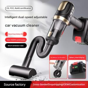 Portable Handheld Car Vacuum Cleaner – Rechargeable High-Suction Mini Cordless Blower & Vacuum for Home and Car