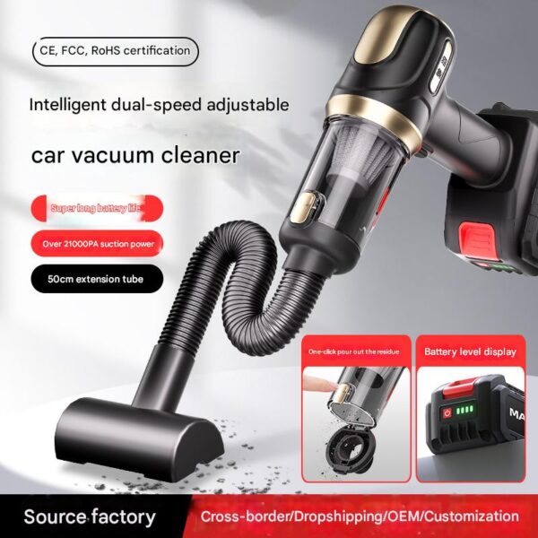 Portable Handheld Car Vacuum Cleaner – Rechargeable High-Suction Mini Cordless Blower & Vacuum for Home and Car