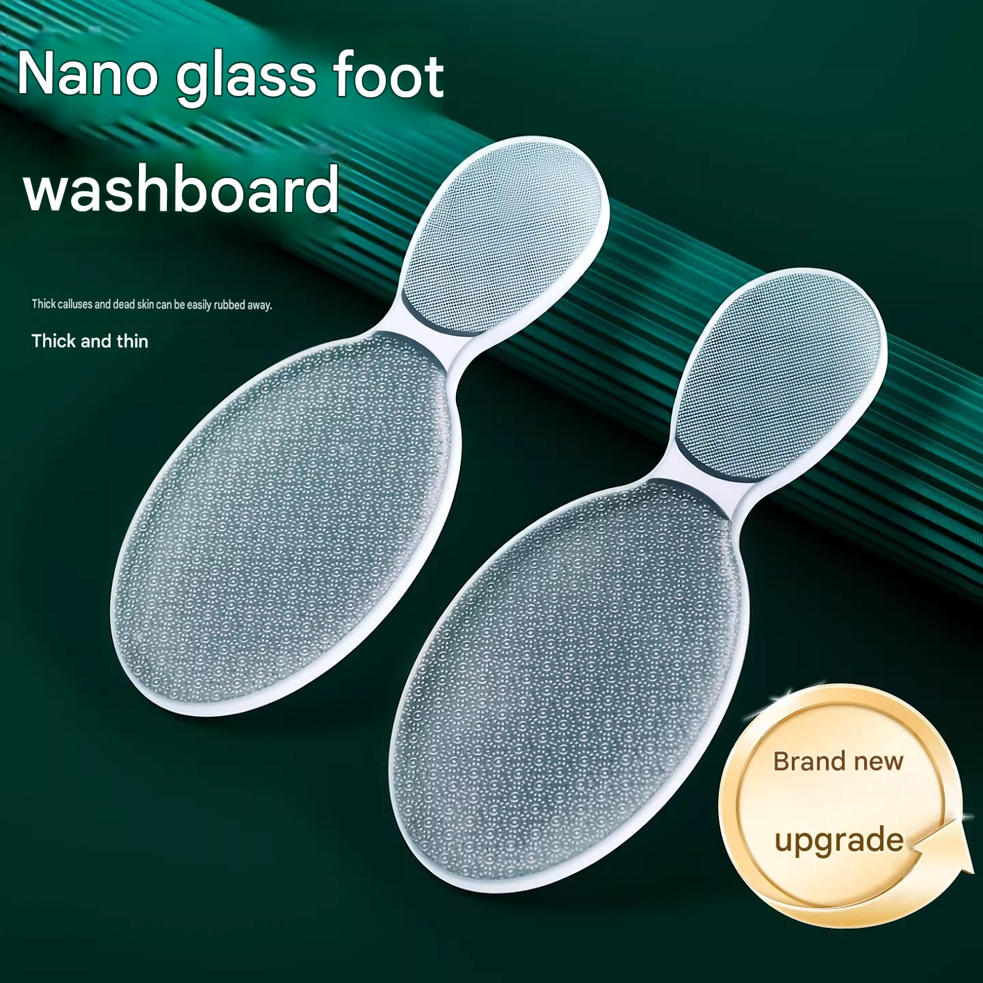 Premium Nano Glass Foot File Callus Remover – Double-Sided Pedicure Tool for Removing Dead Skin, Cracked Heels & Calluses - Image 1