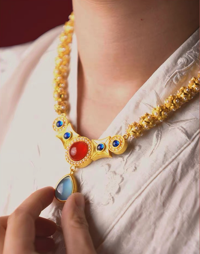 Ancient Chinese Royal Necklace Magnet – Inspired by the Li Jingxun Treasur - Image 2
