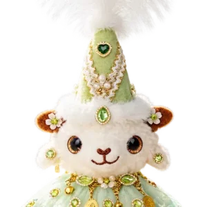Handmade Xinjiang Lamb Doll – Traditional Chinese Silk Costume Sheep Gift - Image 18
