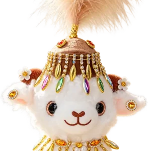 Handmade Xinjiang Lamb Doll – Traditional Chinese Silk Costume Sheep Gift - Image 17