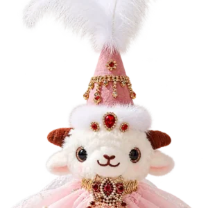 Handmade Xinjiang Lamb Doll – Traditional Chinese Silk Costume Sheep Gift - Image 15