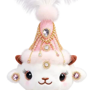 Handmade Xinjiang Lamb Doll – Traditional Chinese Silk Costume Sheep Gift - Image 14