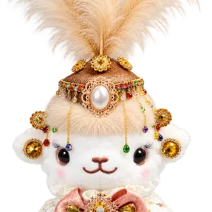 Handmade Xinjiang Lamb Doll – Traditional Chinese Silk Costume Sheep Gift - Image 11