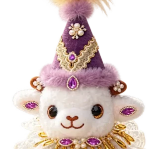 Handmade Xinjiang Lamb Doll – Traditional Chinese Silk Costume Sheep Gift - Image 9