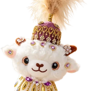 Handmade Xinjiang Lamb Doll – Traditional Chinese Silk Costume Sheep Gift - Image 8