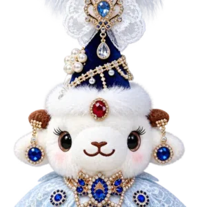 Handmade Xinjiang Lamb Doll – Traditional Chinese Silk Costume Sheep Gift - Image 5