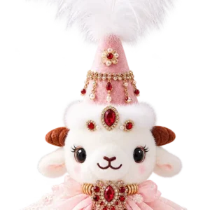 Handmade Xinjiang Lamb Doll – Traditional Chinese Silk Costume Sheep Gift - Image 4