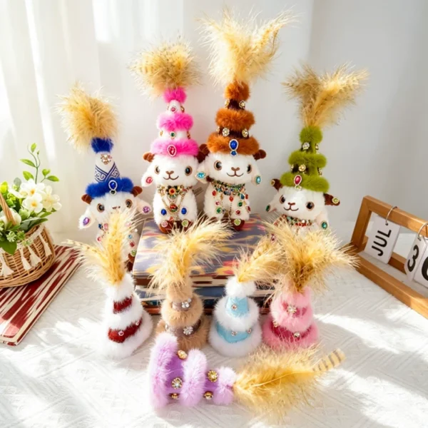 Xinjiang Lamb Plush Doll - Handmade Xinjiang Sheep Plush Toy