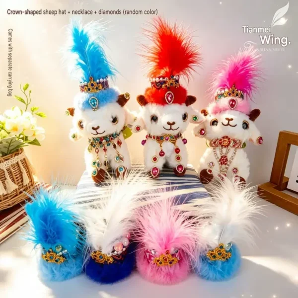 Xinjiang Lamb Plush Doll - Handmade Xinjiang Sheep Plush Toy
