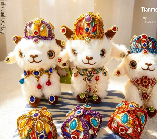 Xinjiang Lamb Plush Doll - Handmade Xinjiang Sheep Plush Toy