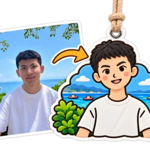 Custom Clay Card – Handmade from Your Photo - Image 1
